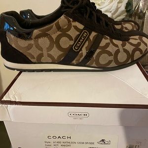 Coach Kathleen size 9 brown sneakers